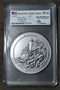 2012-P アーカディア国立公園 5 5 オンス オンス シルバー ATB PCGS SP70 メルカンティ