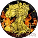 USA 1 オンス バーニング アメリカン シルバー イーグル $1 ウォーキング リバティ シルバー コイン 2016 Ru.pl