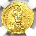 ビザンチン コンスタンス II AV ソリダス 金貨 641-668 AD - 認定 NGC MS (UNC)