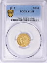 1913 インディアン ヘッド クォーター イーグル $2.5 ゴールド PCGS AU55