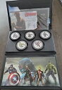 2015 マーベル アベンジャーズ .999 シルバー 5 - 1 オンス オンス コイン セット COA/CS アイアンマン パッチ