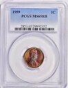 1959 1C リンカーン記念セント PCGS MS65RB モンスタートーン両面レインボー GEM