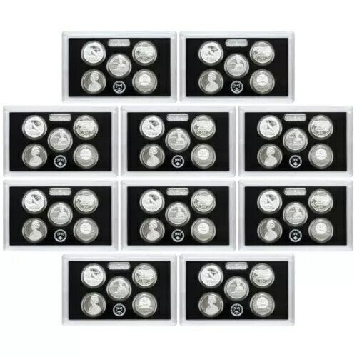 2023 S American レディース クォーター 10 パック ATB 99.9% シルバー プルーフ セット 箱または COA なし