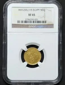 エジプト: ムラド 5 世、1839 〜 1861 年、AV 50 キルシュ、ミスル、AH1255 - 珍しいオスマン帝国の金貨!