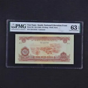 1968 ベトナム - 南部民族解放戦線 50 ドン ピック#R8 PMG 63 EPQ UNC