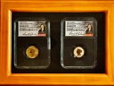 1854-O SS-中米 2-コイン-ゴールド-セット- $2.50 & $3.00/NGC REV PF70/FDI/カブラル
