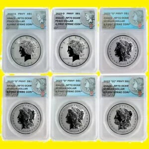 2022 MORGAN & Peace Dollar 6コインセット A