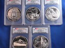 2010 アメリカ 美しい銀地金 5 コイン セット 各 5 オンス PCGS BU B4168