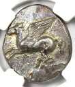 コリントス AR ステーター ペガサス & アテナ コイン 300 BC - NGC Choice XF (EF) - 5/5 ストライク