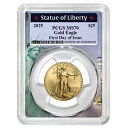 プレセール - 2025 $25 1/2 オンス アメリカン ゴールド イーグル PCGS MS70 FDOI 自由の女神像