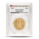 2025 1/2 オンス アメリカン ゴールド イーグル コイン PCGS MS70 FDOI - プレセール