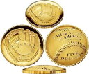 新品 2014 W 全国野球殿堂ゴールド プルーフ $5 コイン (B31) HOF 米国造幣局