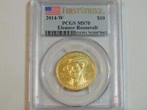 2014 W PCGS MS70 エレノア ルーズベルト