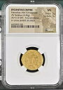 ヘラクレイオス + 彼女のコンスタンティン ビザンチン帝国 AV ソリダス 古代の金貨 NGC MS