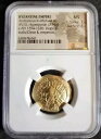 美しい 1294 〜 1320 年ビザンチン ゴールド NGC MS アンドロニカス 2 世 + マイケル 9 世。 Q126