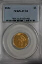 1854 G3.00 PCGS AU 58 3 ドル金、3 ドル金