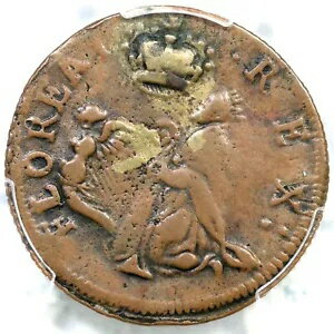 1670年代 M 1c.10-Da.3 R-6+ PCGS XF 40 セント パトリック ファージング コロニアル コイン