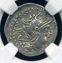 アンティーク ローマ共和国 古代 101BC シルバー コイン ROMA CHARIOT NGC