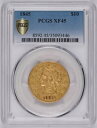 1845年 $10 ゴールド リバティ ヘッド イーグル PCGS XF45(3)
