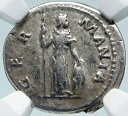 ハドリアヌス帝のゲルマニア旅行 ドイツ 古代 134AD ローマ銀貨 NGC i85494