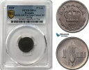 A6/264、ルーマニア、カロル II、パターン 1 Leu 1939、ブカレスト、PCGS SP66、トップ ポップ!