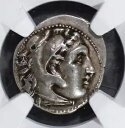 紀元前 336 〜 323 年 アレキサンダー大王 AR ドラクマ NGC 認定チョイス XF 古代コイン