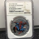 2013 ニウエ シルバー $2 - スパイダーマンの 50 年 - COA 付き PF70 UC NGC コイン