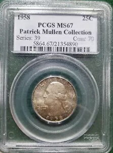 1958 ワシントン クォーター PCGS MS67 パトリック マレン コレクション