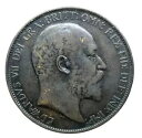 1902 イギリス - エドワード 7 世 - 1 ペニー青銅貨 - KM# 794.1(3)