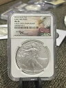 2016 $1 アメリカン シルバー イーグル NGC MS70 早期リリース ジョン マーカンティ サイン入りラベル