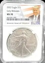ドナルド トランプ 2022 $1 シルバー イーグル 早期リリース パーフェクト NGC MS70 45/47 プレジデント