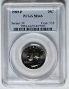 半額 PCGS ガイド 1989-P 25c PCGS MS 66 ワシントン クォーター OBH オールド ブルー ホルダー