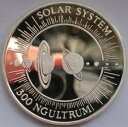 ブータン 1992 太陽系 300 ニュルタム銀貨、プルーフ