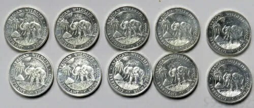 (10) 2017 シルバー ソマリ 10 シリング アフリカ野生象 1/10 オンス 9999 上質(3)