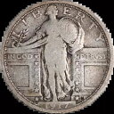 1917-S タイプ 1 スタンディング リバティ クォーター エグゼクティブ コイン コンパのお買い得品