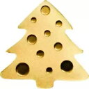 24K ゴールド 1/2 グラム クリスマス ツリー パラオ 1 ドル コイン カプセル入り COA 0.9999 11mm