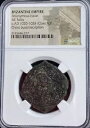 本物の NGC 認定古代ビザンチン帝国コイン 1020-1028 AD Christ Follis