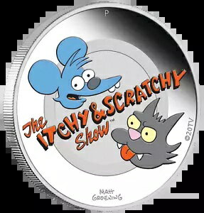シンプソンズ〜イッチー&スクラッチー時計★ シンプソンズ〜イッチー&スクラッチー時計☆ Itchy And