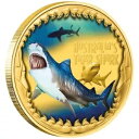 1 オンス $100 ニウエ致命的および危険な金貨 - イタチザメ 2023 PP 証明書、ボックス-