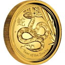 2013 YEAR OF THE SNAKE LUNAR シリーズ II - 1 オンス ゴールド プルーフ ハイレリーフ コイン