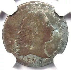 1795 フローイング ヘア ハーフ ダイム H10C - 認定 NGC XF ディテール (EF) - レア デート コイン