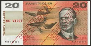 ȥꥢ $20 Phillips-Wheeler Australia ɸܥ 3 &ͤʤ UNC.