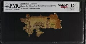 100 イタリア リラ紙幣 金庫箱 - 難破した SS アンドレア ドリア