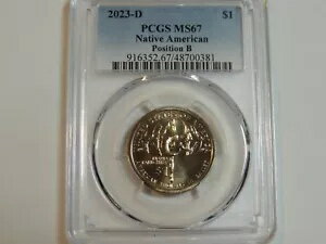 2023 D ポジション B ネイティブ アメリカン ドル PCGS MS67 サカガウィア