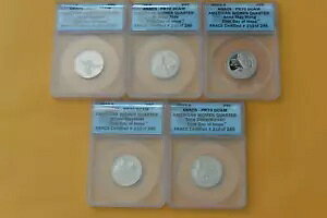 2022 S シルバー 99.9 25C アメリカン レディース 5コインセット 発行初日 ANACS PR70
