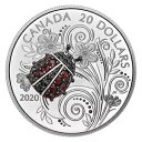2020 Ladybug Bejeweled Bugs $20 1OZ 純銀 プルーフ コイン カナダ 宝石