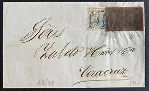 1871年 メキシコ ベラクルス レターシートカバー 現地使用