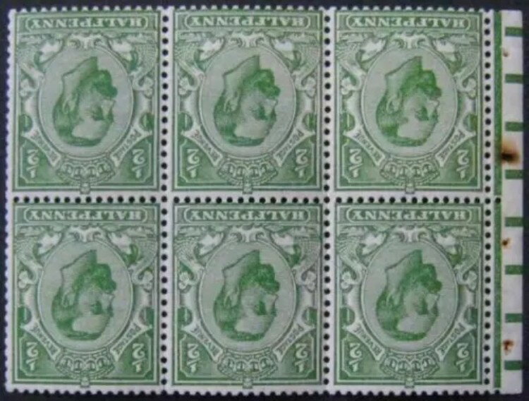 1/2dダイB wmkインビジブル。ダウニーヘッドブックレットパネ??ル、ニューハンプシャー州で良好なミントコンディション。Sg.335aw。カタログ価格500ポンド。