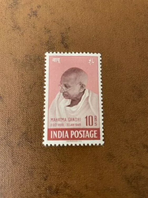 1948年インド SC 206 | SG 308 マハトマ・ガンジー 10R - ミント LH OG 完璧な状態