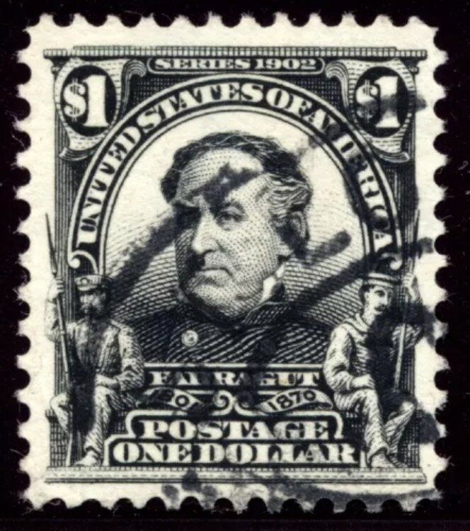 US 311 $1 第二局発行 1903年 David G. Farragut PF グレード90 使用済み